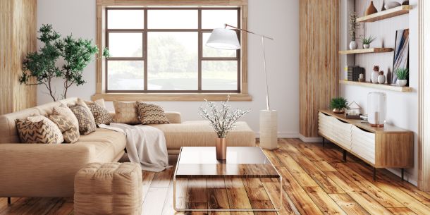 3 best colours for a chic rustic living room