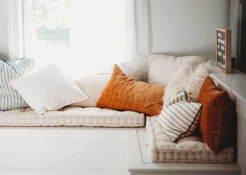 cushioned window seat for 6 styling tips to create a feel-good bedroom blog