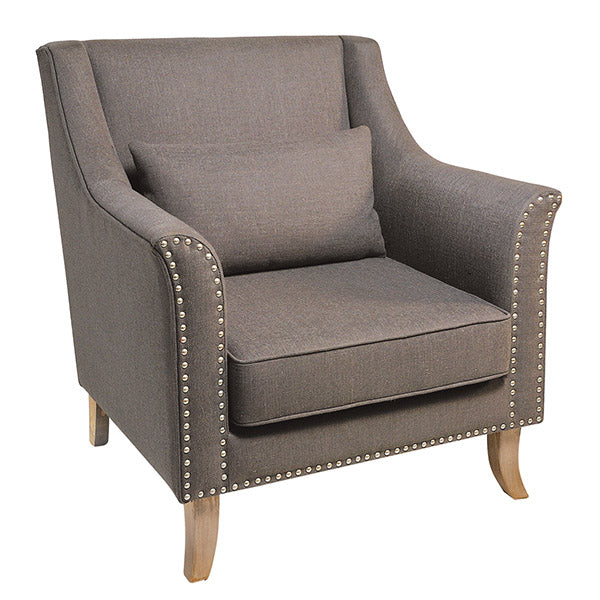 Adele Grey Upholstered Armchair