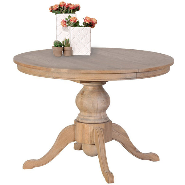 Alton Weathered Oak Round Extending Dining Table