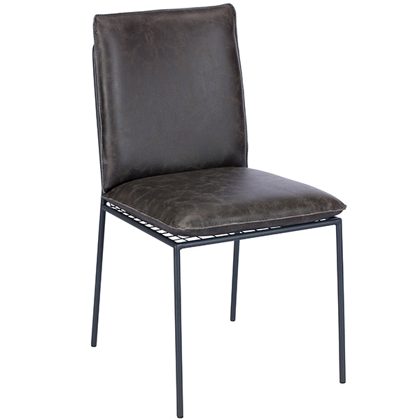 Amelia Faux Leather Dining Chair Grey