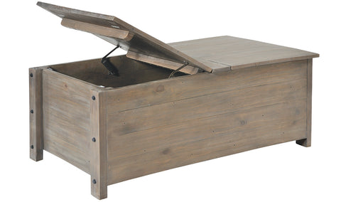 Reclaimed wood storage coffee table