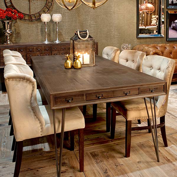 Barclay Reclaimed Wood Dining Table in Dining Room