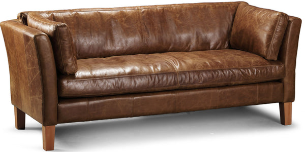Barkby Brown Leather Armchair Sofa