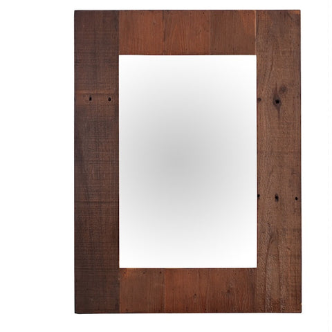 Standford Reclaimed Wood Wall Mirror for Hallway