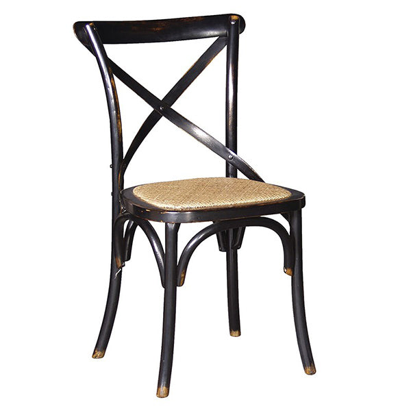 Belle Noir Cross Back Dining Chair