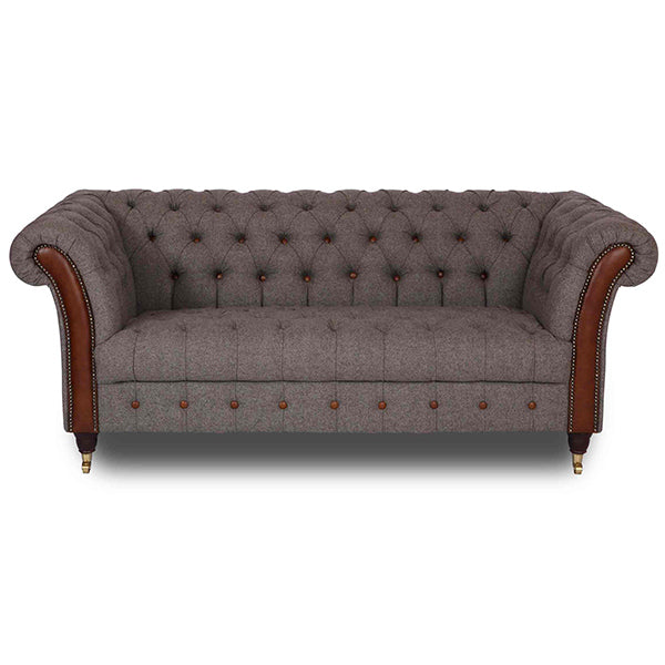 Chester Club Wool and Leather Sofa