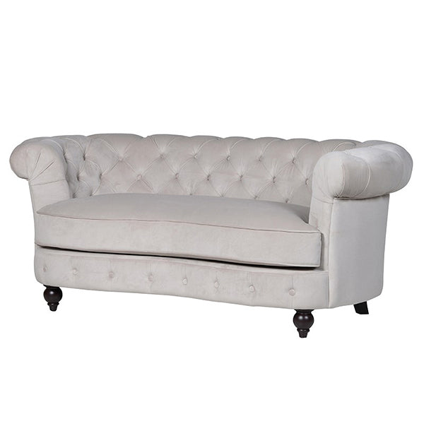 Edale Cream Buttoned Velvet Sofa