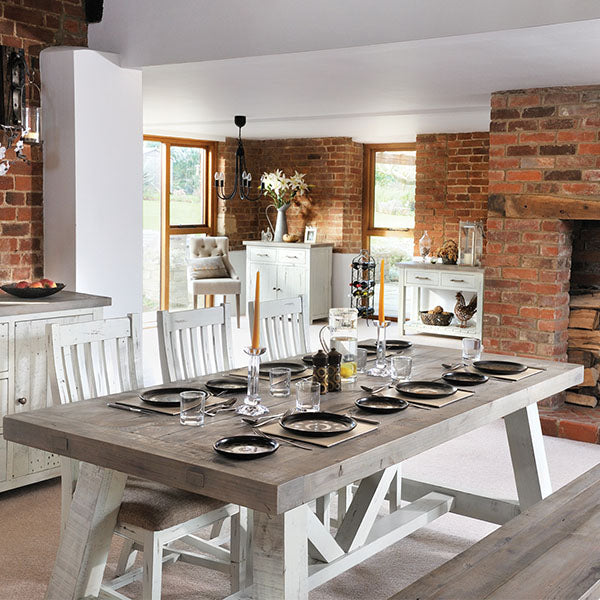 Dorset Reclaimed Wood Dining Table and Wooden Chairs