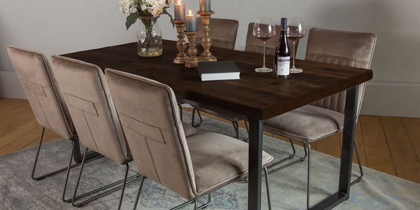 English Beam Industrial Reclaimed Wood Dining Table