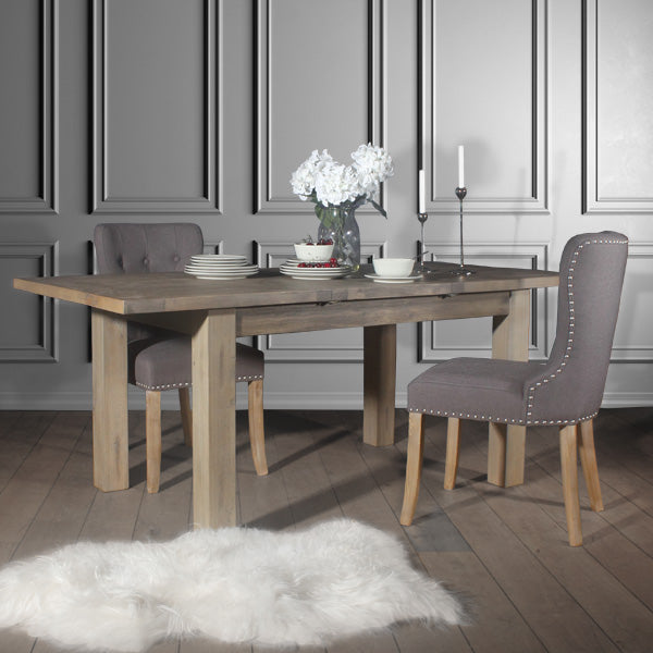 Farringdon Reclaimed Wood Extendable Dining Table with Brook Chairs
