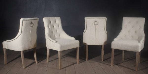 Florence Cream Fabric Dining Chairs 