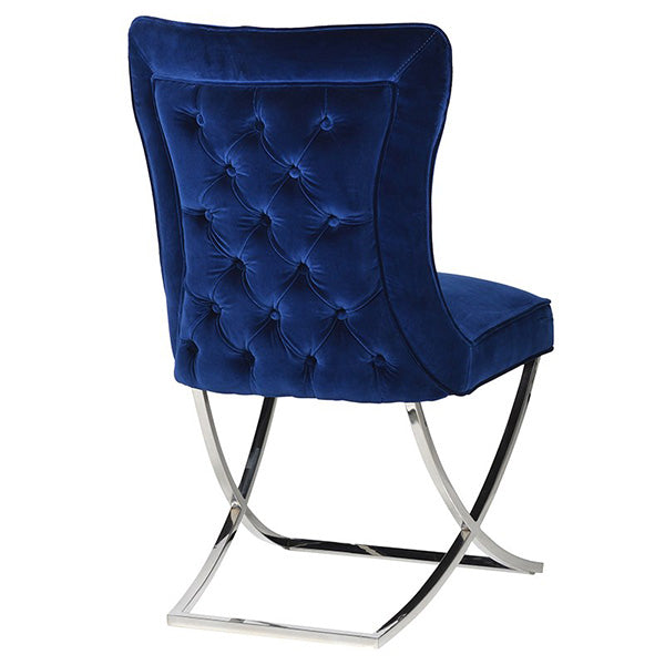 Arielle Blue Velvet Dining Chair