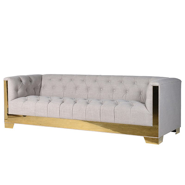 Hanbury Gold Linen Sofa