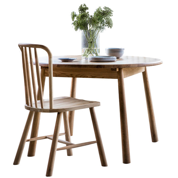 Wycombe Extending Oak Round Dining Table and Chairs