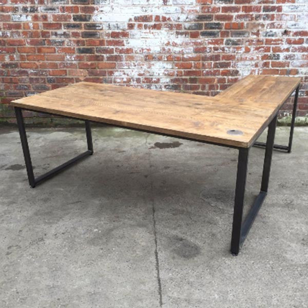 Oldman Steel-framed Reclaimed Wood Desk
