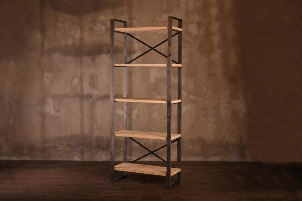 Industrial Wooden Bookcase