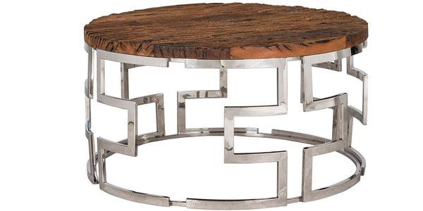 Luxe Kensington Reclaimed Wood Round Coffee Table