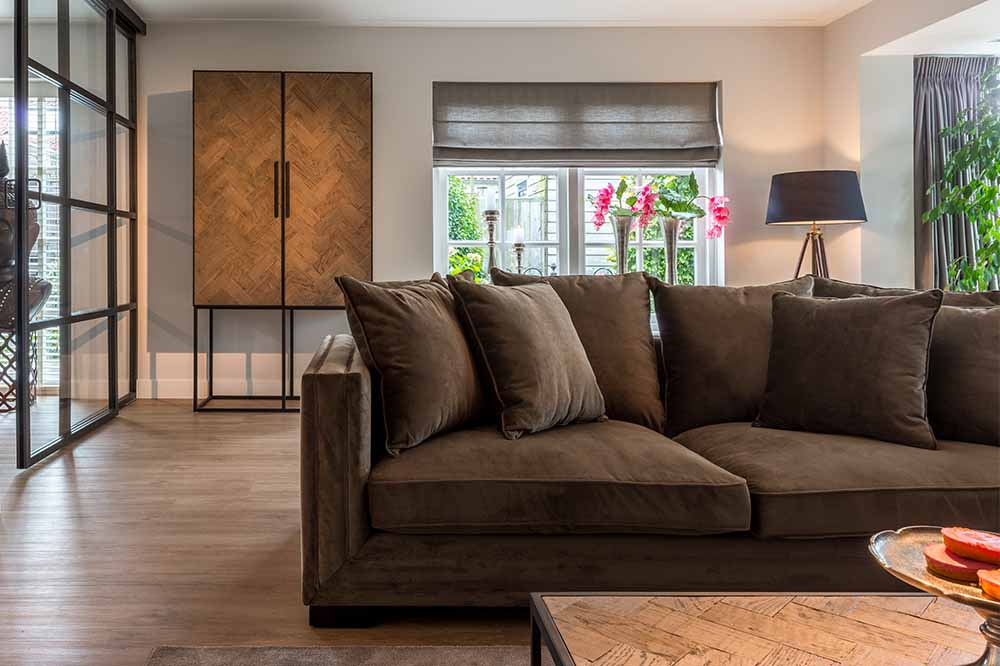 Kingsbridge Reclaimed Wood Cabinet in Living Room