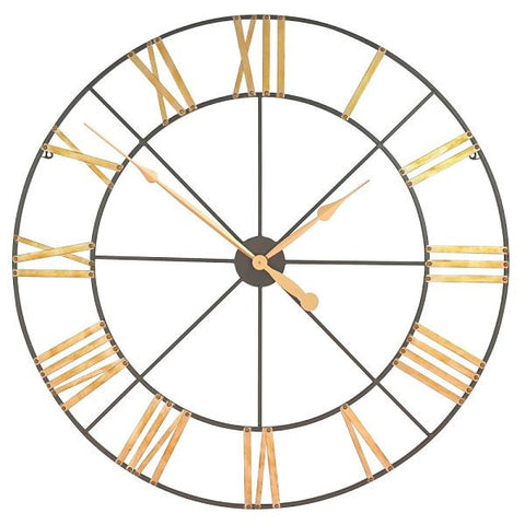 Large Metal and Gold Wall Clock size 102cm