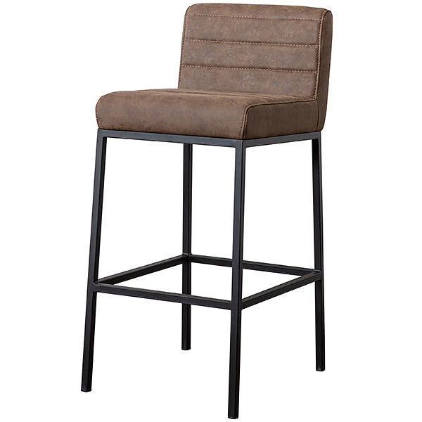 Brown Faux Leather bar stool