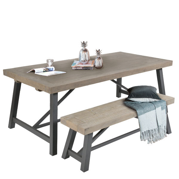 Lansdowne Industrial Reclaimed Wood Dining Table