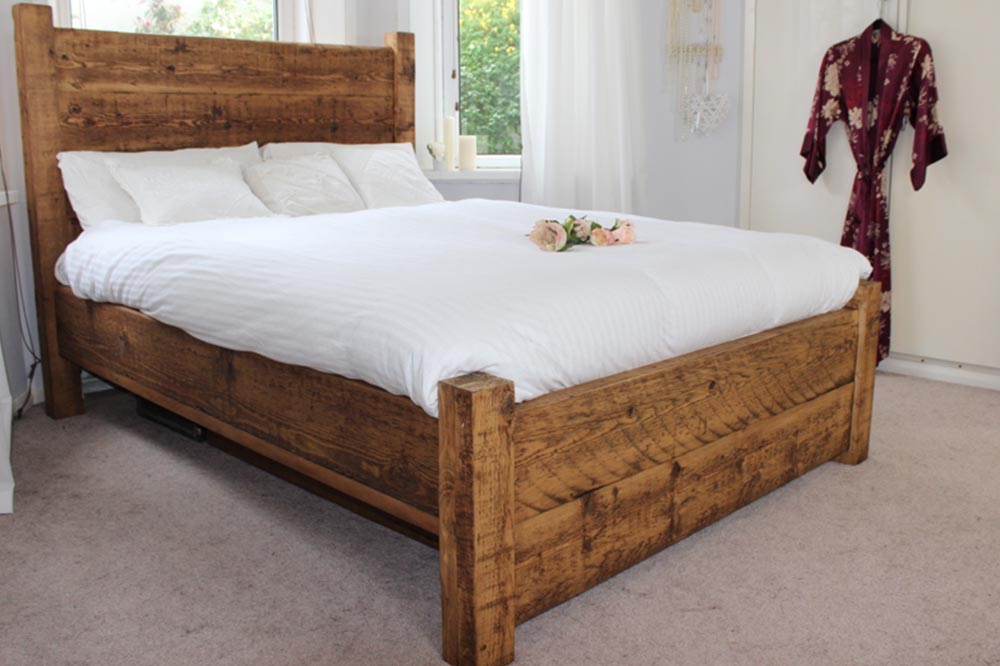 Lazy Days Reclaimed Wood Bed in Bedroom