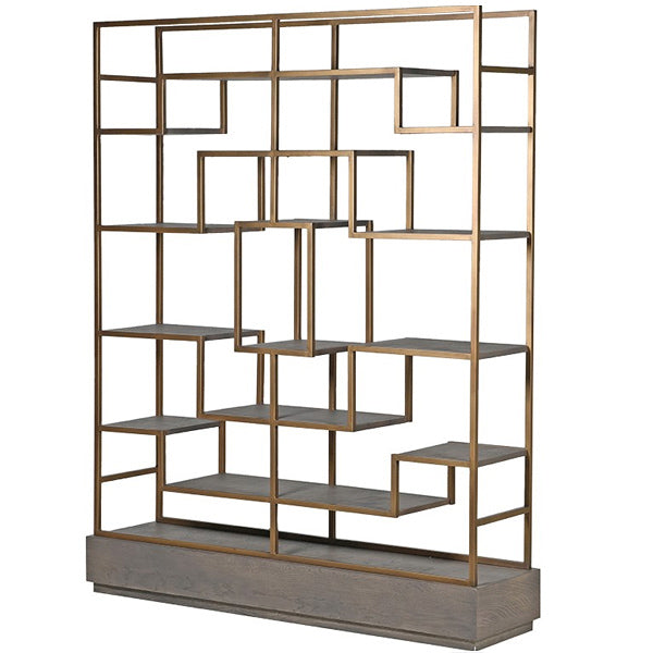 Pigeon hole luxe storage unit in gold