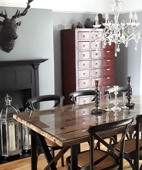 Luxe Kensington Industrial Reclaimed Wood Dining Table
