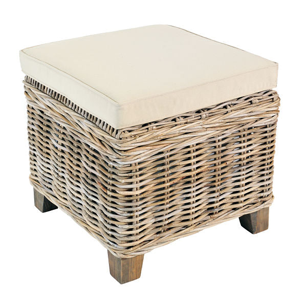 Rattan May Storage Stool with Cushion