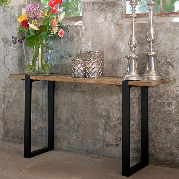 Maddox Industrial Reclaimed Elm Console Table