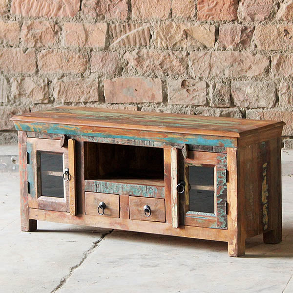 Mary Rose Two Door Grand Reclaimed Wood TV Cabinet