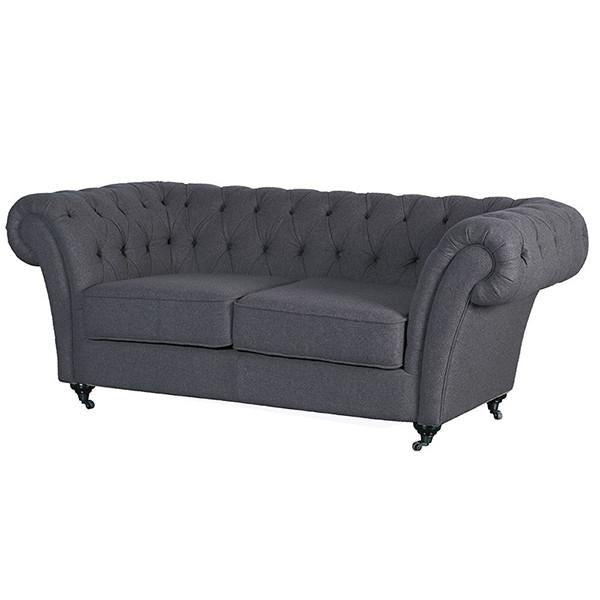 Coventry Grey Fabric Chesterfield Sofa