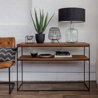 Mitcham Industrial Oak Console Table