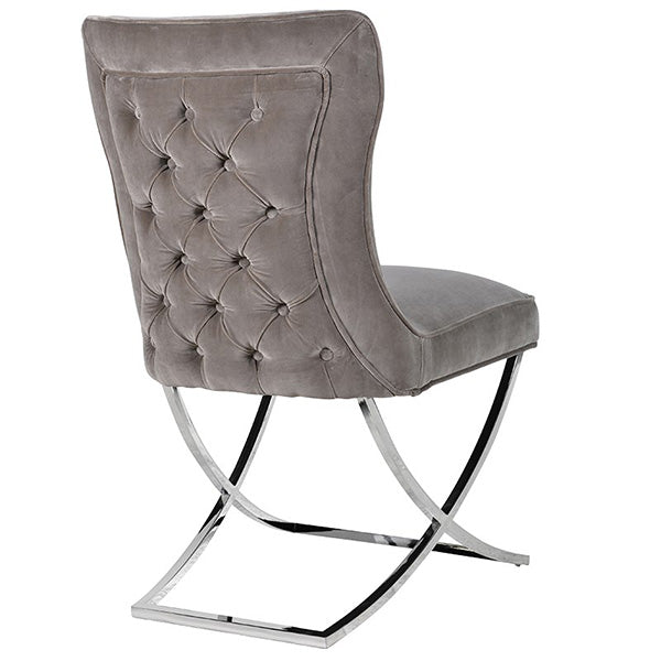 Celine Mouse Grey Fabric Dining Chair