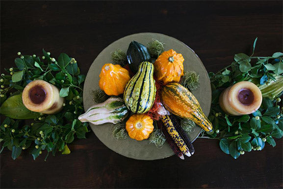 Pumpkins on Plate for Halloween