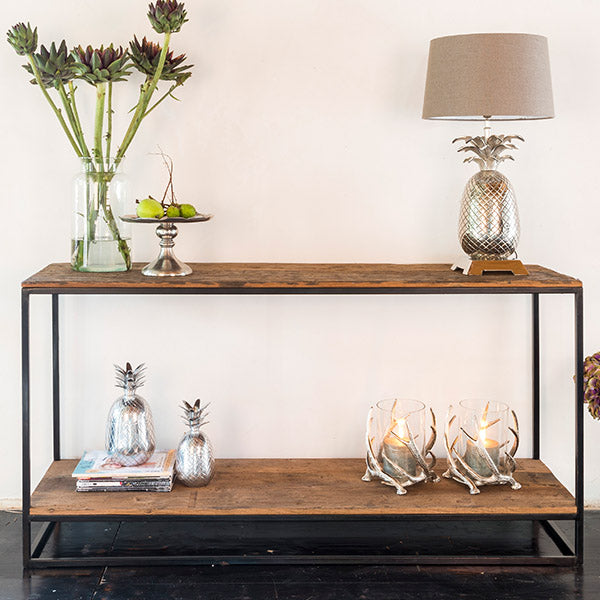 Raffles Reclaimed Wood Industrial Console Table