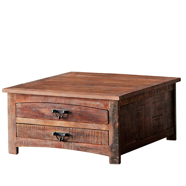 Rustica Reclaimed Wood Coffee Table with Drawers