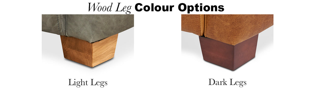 Bretby Leather Chesterfield Sofa Leg Bespoke Options