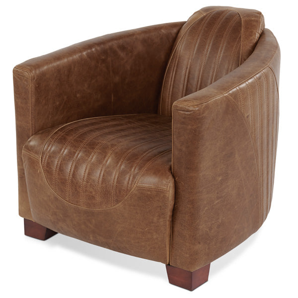 Spitfire Brown Cerato Leather Armchair