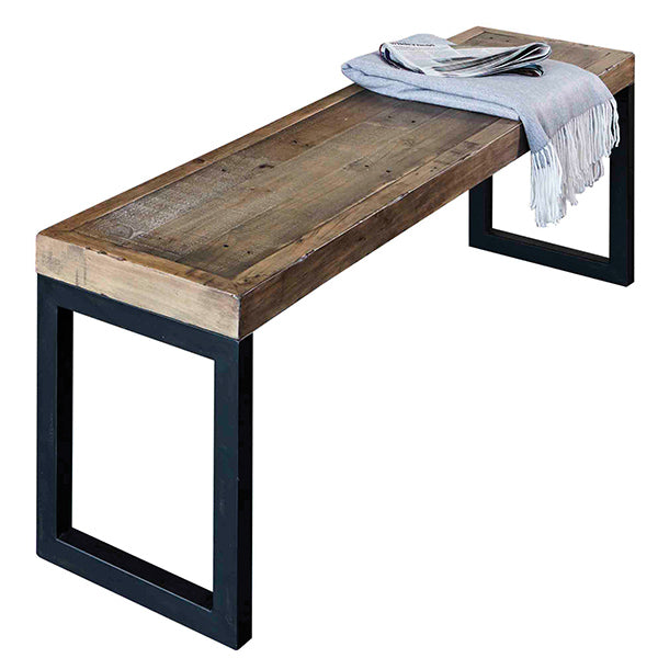 Standford Industrial Reclaimed Wood Bench