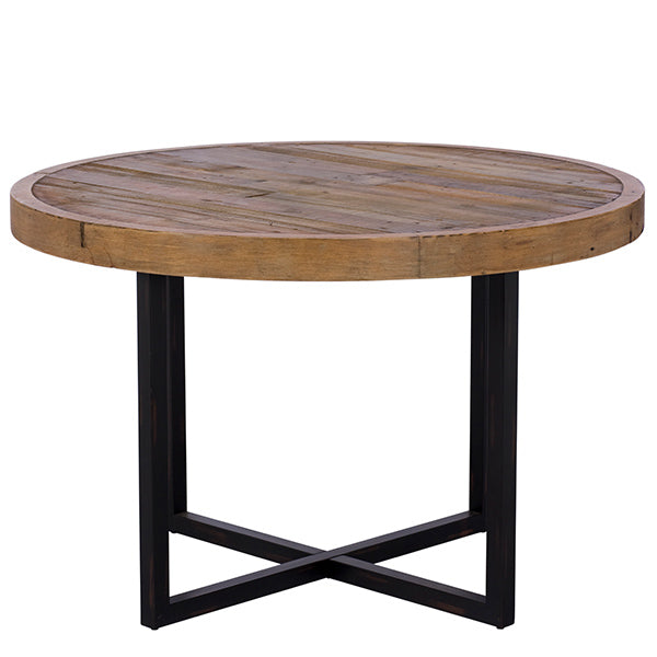 Standford Round Reclaimed Wood Dining Table