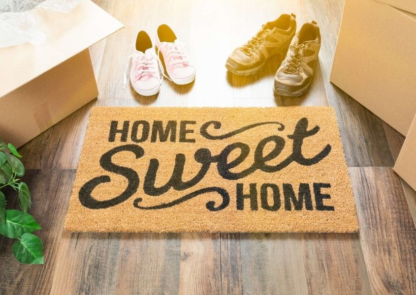 Home sweet home door mat for tips to plan out the kitchen diner in your new home blog