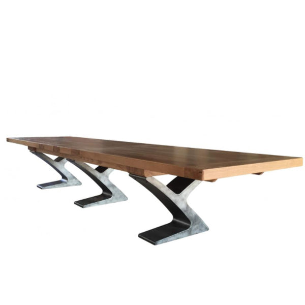 Boardroom Extendable Table with Metal Legs