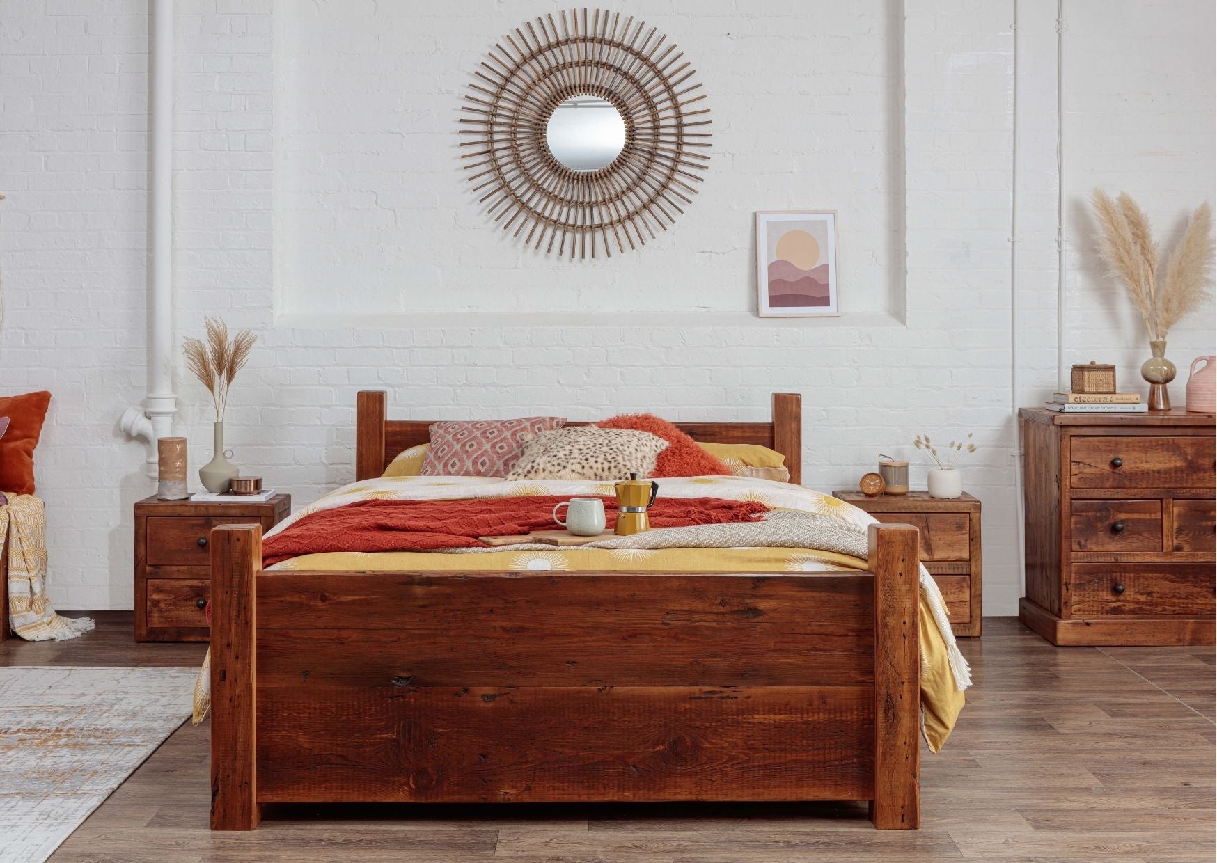 king size solid wooden bed frame