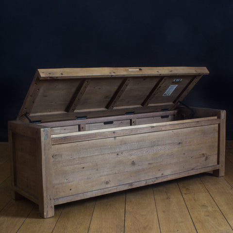 Cotswold Reclaimed Wood Blanket Box for bedroom or hallway