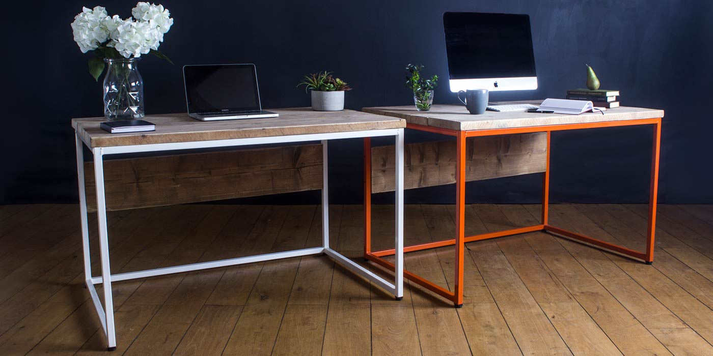 Oldman industrial reclaimed wood bespoke desks for home