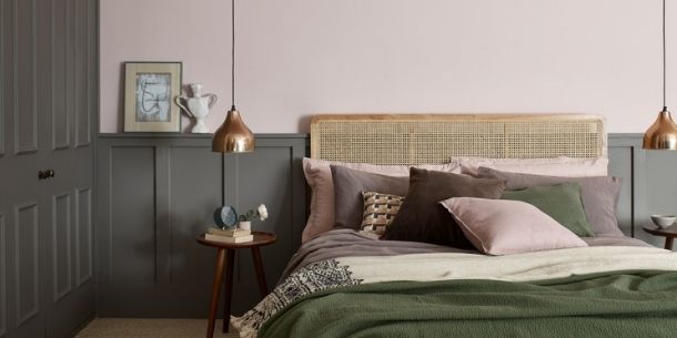 King size bed with pink wall for How to create the red thread in your home blog