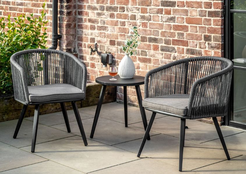 2 seater bistro set in grey