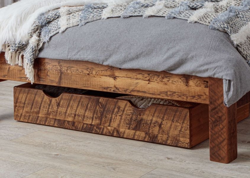 wooden under bed storage